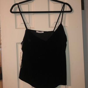 Black velvet cami